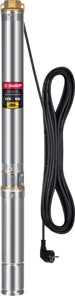 Скважинный насос центробежный ЗУБР, 135 м напор НСЦ-100-135