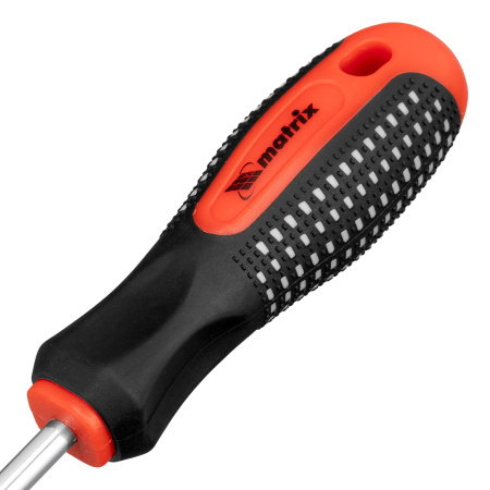 Отвертка Fusion, SL6 х 200 мм, CrV, трехкомпонентная рукоятка "Anti slip" Matrix