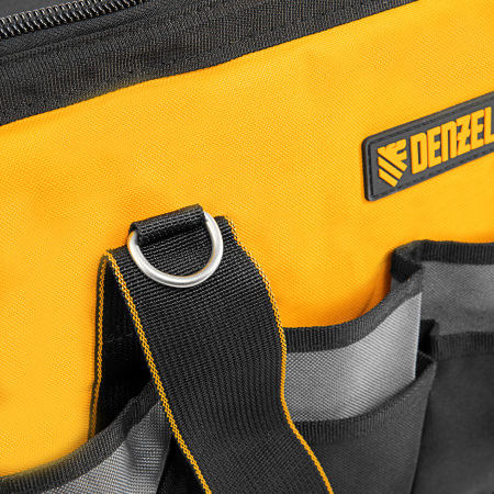 Сумка для инструмента, 500х245х300 мм, 20 карман.,съемный органайз. 10 карман.,наплеч. рем. Denzel цена