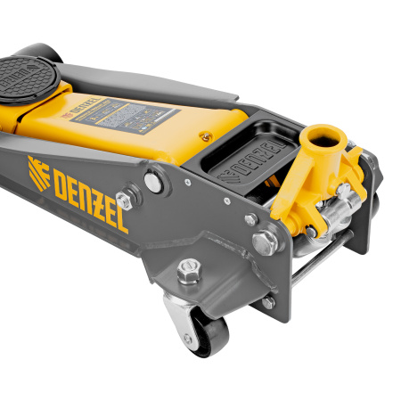 Домкрат гидравлический подкатной, 3 т, 125-470 мм, быстрый подъем, проф. Denzel цена
