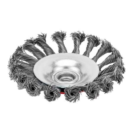 Щетка для УШМ, 115 мм, М14, "тарелка", крученая проволока 0.5 мм Matrix