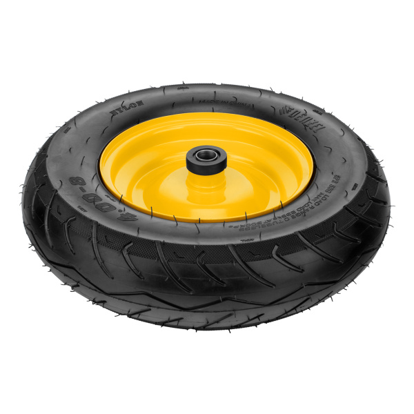 Колесо пневматическое бескамерное 16х4.00-8 D410мм, d20мм, длина оси 104мм Denzel цена