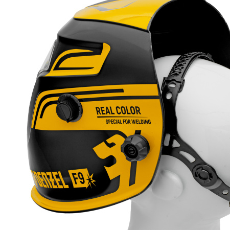 Щиток защитный лицевой (маска сварщика) F9, см. окно 100x60, Real Color, DIN 4-8/9-13// Denzel цена