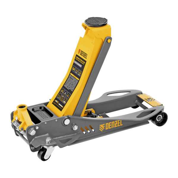 Домкрат гидравлический подкатной, 3,8 т, 110-580 мм, быстрый подъем, низкий подхват, проф. Denzel цена