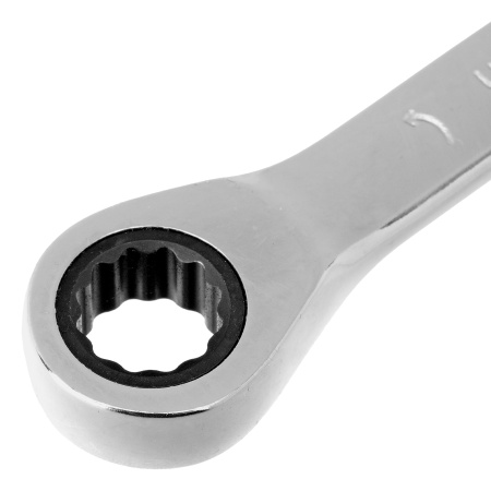 Ключ комбинированный трещоточный, 9 мм, CrV, зеркальный хром Matrix Professional