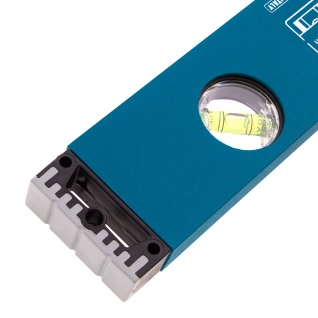 Уровень алюминиевый, 1000 мм, усиленный с ударопрочными заглушками, рукоятки, 3 глазка Gross цена