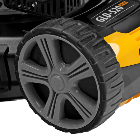 Газонокосилка бензиновая GLD-520SP-VE, 196 см3, ширина 52 см, привод, вариатор, электрический старт, 60 л Denzel цена