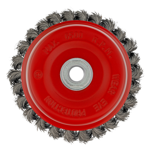Щетка для УШМ, 125 мм, М14, "чашка", крученая проволока 0.35 мм Matrix