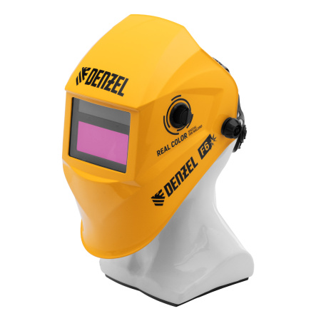 Щиток защитный лицевой (маска сварщика) F6, см. окно 93х43, Real Color, DIN4/5-8/9-13// Denzel цена