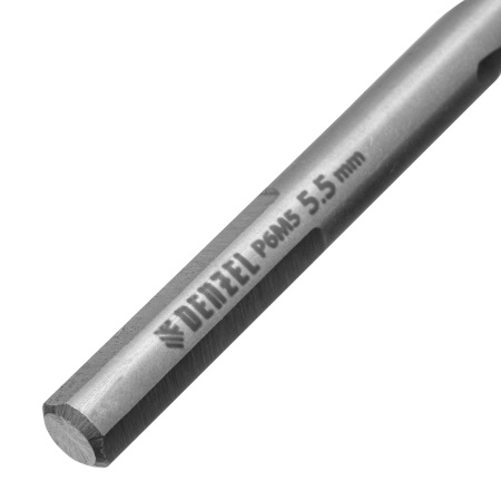 Сверло спиральное по металлу 5,5 x 93мм, Р6М5, Golden Tip, многогранная заточка Denzel