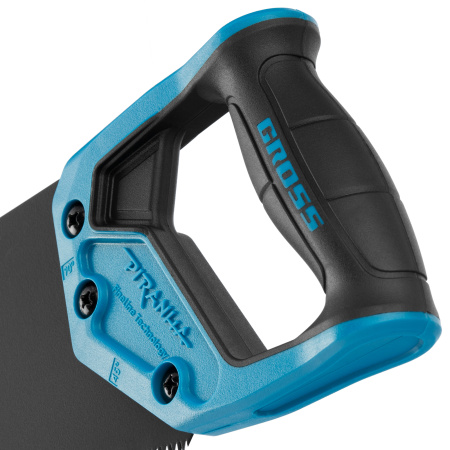 Ножовка по дереву "Piranha", 400 мм, 11-12 TPI, зуб-3D, каленый зуб, тефлоновое покрытие полотна, двухкомпонентная рукоятка Gross цена