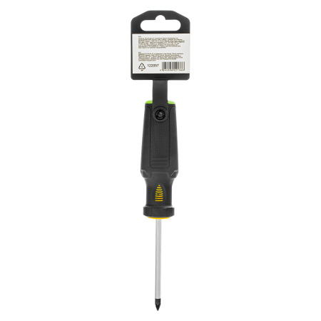 Отвертка, PZ1x75 мм, S2, 3к рукоятка Denzel