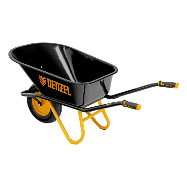 Тачка строительная, усиленная, объем 120 л, 220 кг, колесо 16х4.00-8 Denzel цена