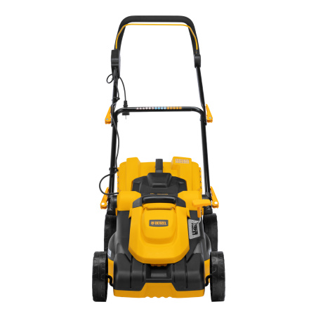 Газонокосилка электрическая GM-1800, 1800 Вт, шир. 38 см, 6 уров., травосб. 40 л. Denzel цена