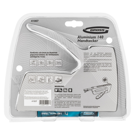 Степлер мебельный (Aluminium 140) алюминиевый корпус, регулятор удара, тип скобы 140, 300, 6-14 мм Gross цена