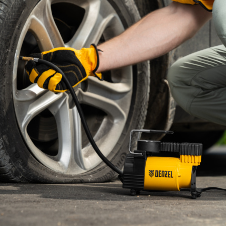Компрессор автомобильный DС-20,12 В, 7 атм, 35 л/мин Denzel цена