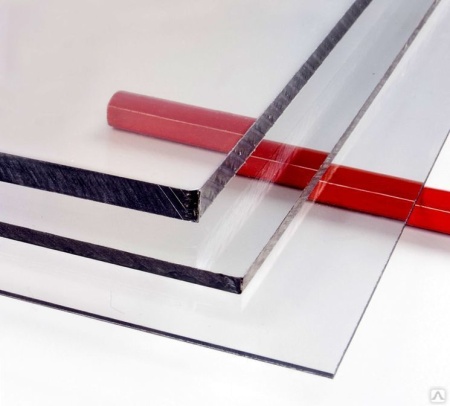 Монолитный поликарбонат 1 мм, 1.25х2.05м прозрачный, Стандарт