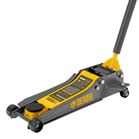 Домкрат гидравлический подкатной, 3 т, 85-610 мм, быстрый подъем, низ. подхват, проф, SUV Denzel цена