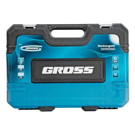 Набор инструментов, 1/4", 1/2", CrV, 120 зубьев, 82 предмета Gross