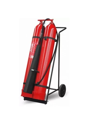 Огнетушитель углекислотный ОУ-50-ВСЕ Морской ИНЕЙ на шасси