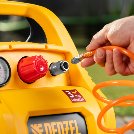 Компрессор воздушный безмасляный РС 1/6-180,1, 1 кВт, 180 л/мин, 6 л Denzel