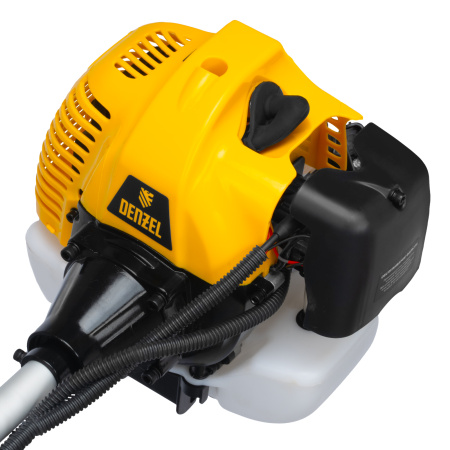 Триммер бензиновый DT-52E, 52 см3, неразъемная штанга, электростартер, состоит из 2 частей Denzel цена