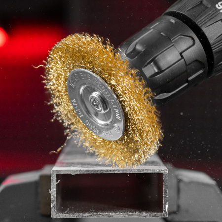 Набор щеток для дрели, 5 шт, 2 плоские, 50-75 мм, 3 "чашки", 25-50-75 мм, со шпильками Matrix