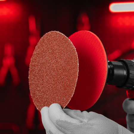 Круг абразивный на ворсовой подложке под "липучку", P 36, 125 мм, 10 шт Matrix