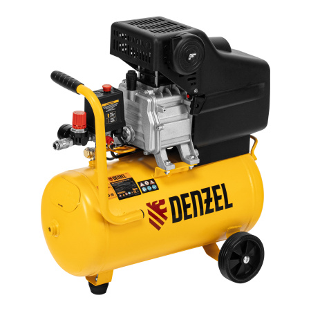 Компрессор воздушный DC1500/24, прямой привод, 1.5 кВт, 24 литра, 220 л/мин Denzel