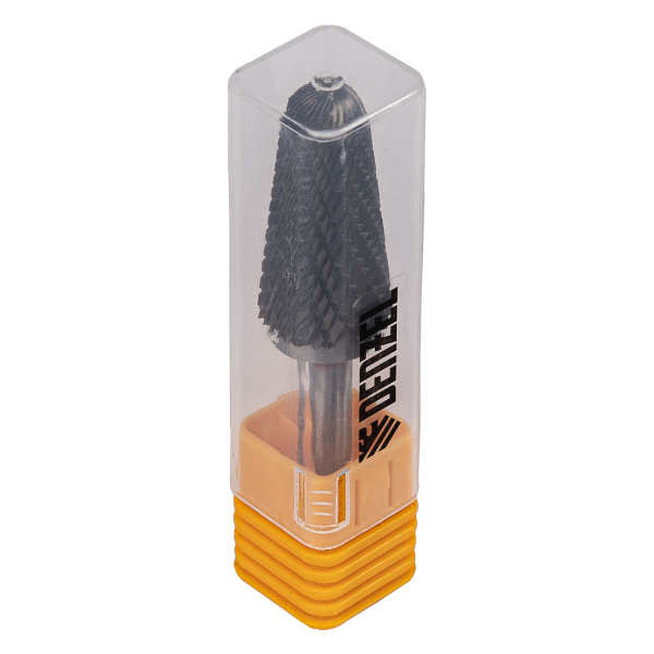 Борфреза по металлу твердосплавная, коническая закругленная, тип-L, 16 мм Denzel
