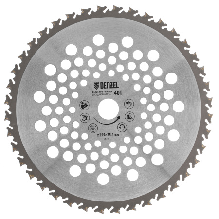Диск для триммера , 255 х 25,4 40 зубов, Anti-Kick Denzel цена