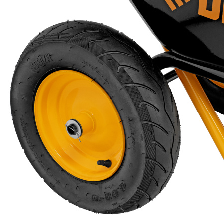 Тачка строительная, усиленная, объем 120 л, 350 кг, двухколесная, колесо 16х4.00-8 Denzel цена