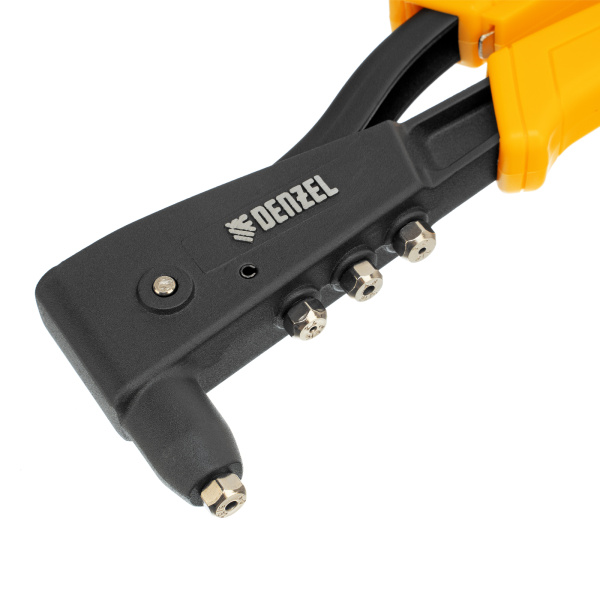 Заклепочник ручной, 255 мм, литой, усиленный, заклепки 2,4-3,2-4,0-4,8 мм Denzel цена