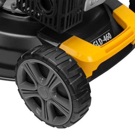 Газонокосилка бензиновая GLD-460, 146 куб.см, ширина 46 см, ручная, 7 уровней, травосборник 50 л Denzel цена