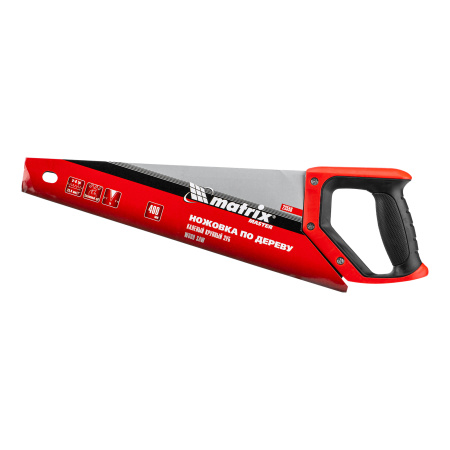 Ножовка по дереву, 400 мм, зуб 2D, каленый крупный зуб 5-6 TPI, двухкомпонентная рукоятка Matrix цена