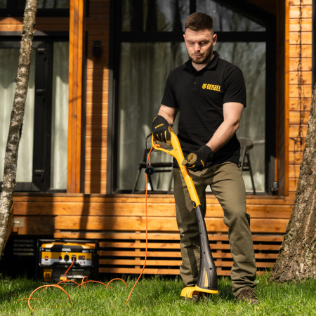 Удлинитель-шнур силовой Garden Series, б/з, ПВС, 10м, 1 розетка, 2 x 1 мм, Denzel цена