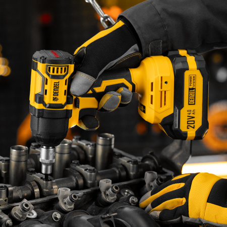 Гайковерт ударный аккумуляторный бесщет. CIWH-BL-20-500, Li-Ion, 20 В// Denzel