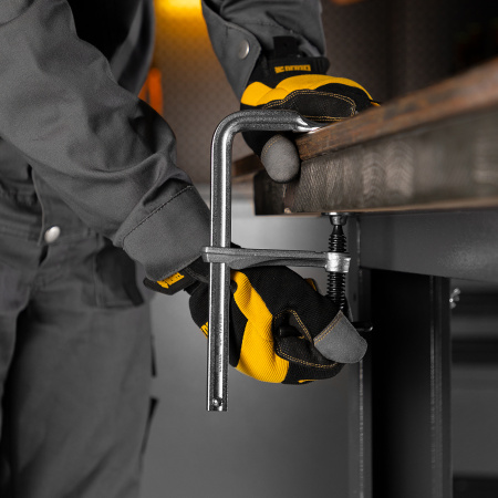 Струбцина F-образная, 80x200мм, кованая Denzel цена