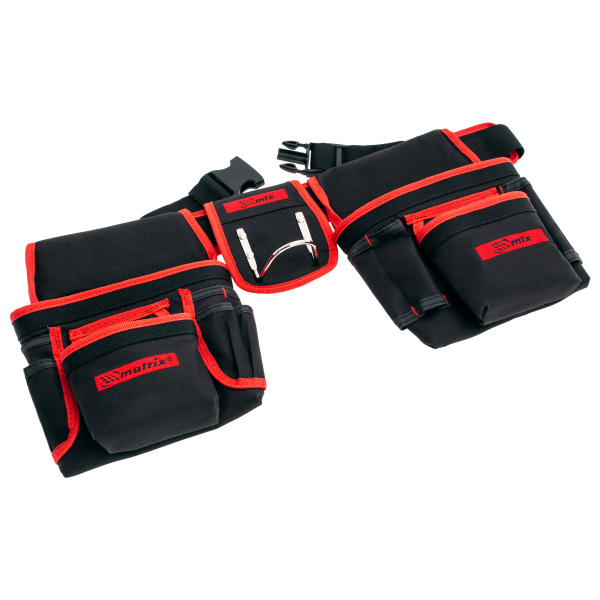 Сумка-пояс двойная, 20 карманов, держатель для молотка Matrix цена