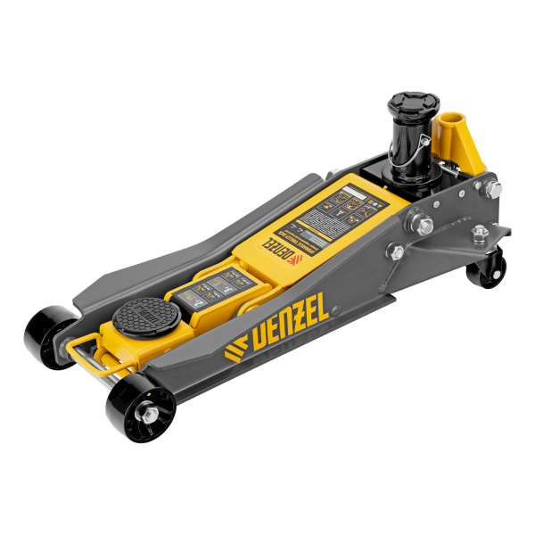 Домкрат гидравлический подкатной, 2/3 т, 98-770 мм, быстрый подъем, низ. подхват, проф, SUV Denzel цена