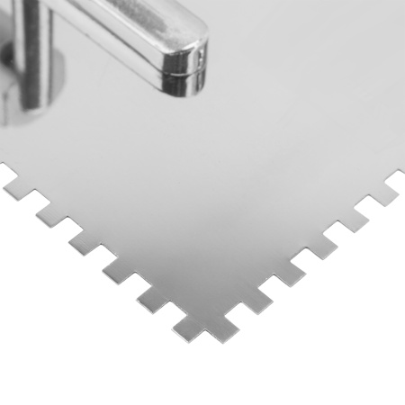 Гладилка из нержавеющей стали, 280 х 130 мм, деревянная ручка, зуб 6 х 6 мм Matrix цена