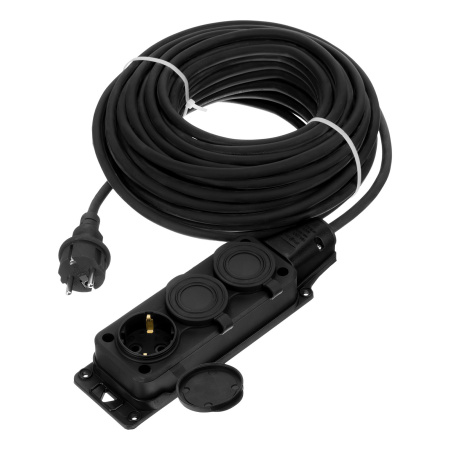 Удлинитель-шнур силовой Top Series, КГТТ, 20м, 3 розетки, 3 x 2,5 мм Denzel цена