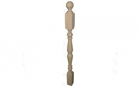 Начальный столб из бука №2 80х80х1200 мм АА