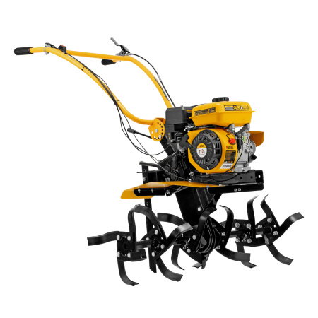 Мотоблок DPT-270SB, 7 л.с., ремен.сцеп, фрез 3х4, ШОМ, без колес, передачи 2В/1Н Denzel