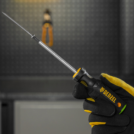 Отвертка PZ2x100 мм, CrV, трехкомпонентная рукоятка Denzel