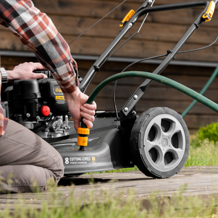 Газонокосилка бензиновая GLR-510SP-ZS, 171 см3, ширина 51 см, привод, травосборник 65 л Denzel цена