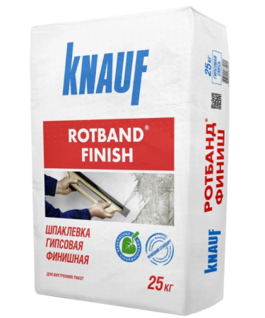 Гипсовая шпаклевка Кнауф Ротбанд финишная (KNAUF Rotband Finish) 25 кг