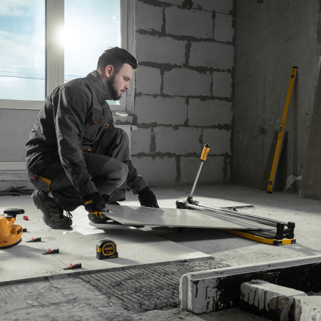 Плиткорез 800х14мм, цельнометал. напр., каретка на подш., стальная станина, рукоятка-пенал Denzel цена