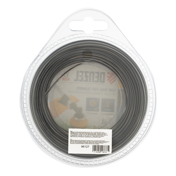 Леска для триммера, двухкомпонентная круглая 2 мм, 15 м Extra cord Denzel цена