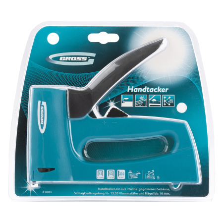 Степлер мебельный, пластиковый корпус, регулировка удара, тип скобы: 13, 53, 300, 6-16 мм Gross цена